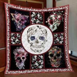 Sugar Skull Quilt Blanket Ver 2  Quilt